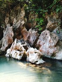 Rocks in river