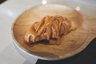 Close-up of dessert on table