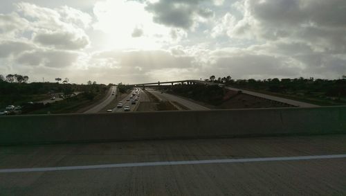 Road against cloudy sky