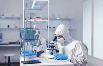 Female scientist working in laboratory