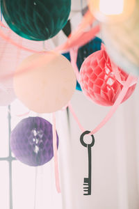 Close-up of multi colored balloons