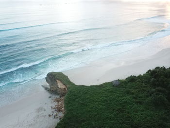 High angle view of beach