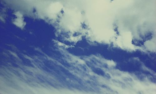 Low angle view of cloudy sky