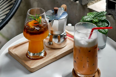 Close-up of drink on table