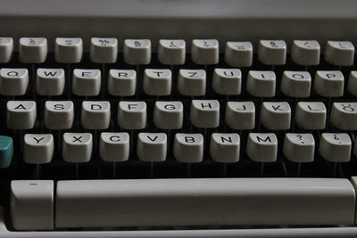 Typewriter keyboard close-up