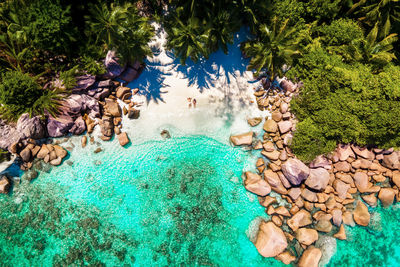 High angle view of water