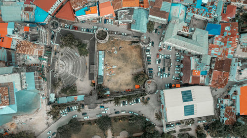 Aerial view stone town, zanzibar