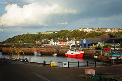The harbour at the town of maryport, on england's cumbrian coast
