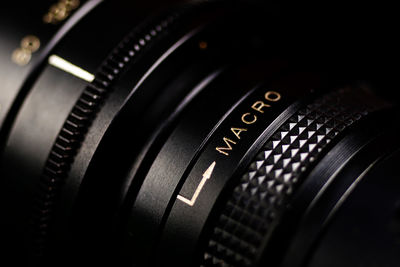 Close-up of camera lens