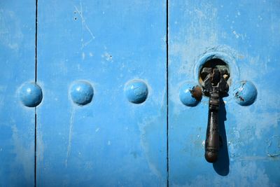 Detail shot of closed door