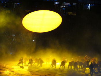 People enjoying at night