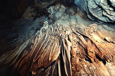 Low angle view of rock formation