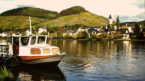 View of boats in lake