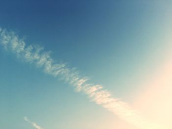 Low angle view of blue sky