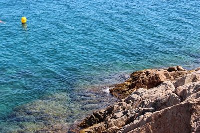 High angle view of sea