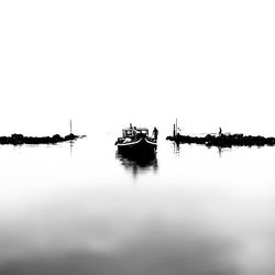 Boats in sea