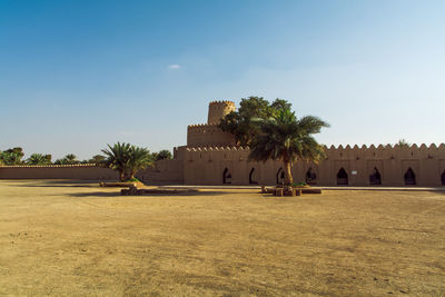 Built structure against clear blue sky