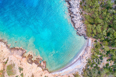 High angle view of swimming pool