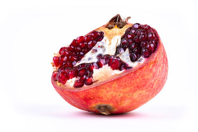 Close-up of strawberry against white background