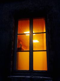 Close-up of orange door