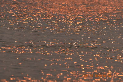 Full frame shot of sea at sunset