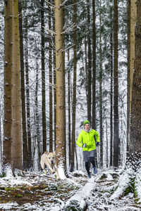 Person in a forest