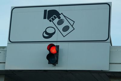 Low angle view of road sign