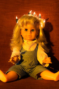 Close-up of doll