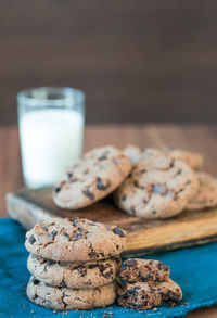 Close-up of cookies on table