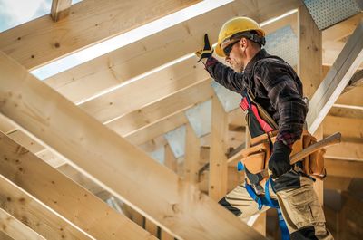 Man working at construction site