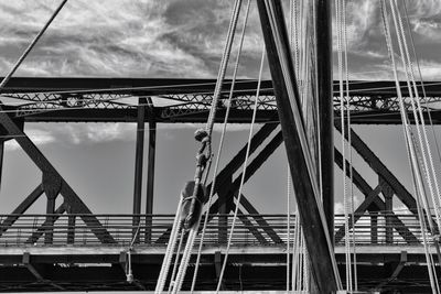 Low angle view of bridge against sky