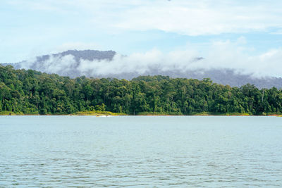 A beautiful morning scene at kenyir lake, terengganu