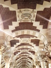 Low angle view of ceiling of building