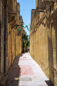 Traditional maltese architecture in sliema old town in malta