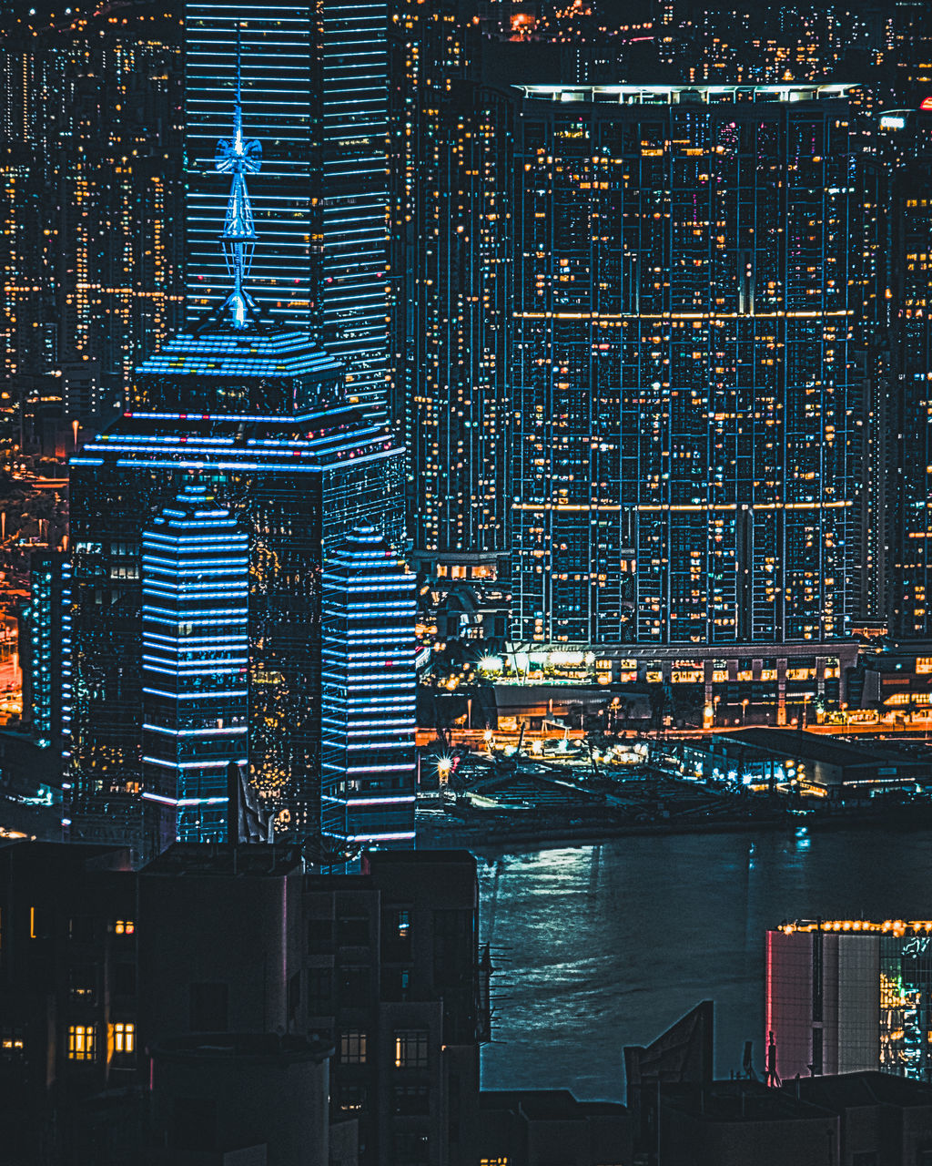 ILLUMINATED BUILDING AT NIGHT