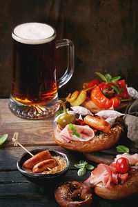 Close-up of food on table