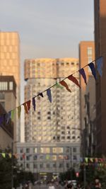 Low angle view of buildings in city