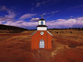 Clock tower against blue sky