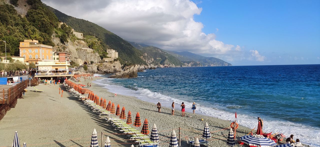 PANORAMIC VIEW OF BEACH AGAINST SKY