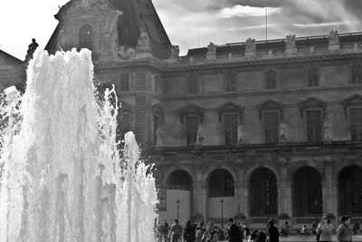 Low angle view of historical building against sky