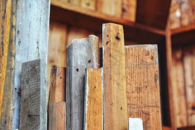 Close-up of wooden boards