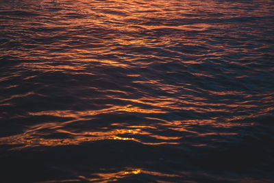 Close up of sea during sunset