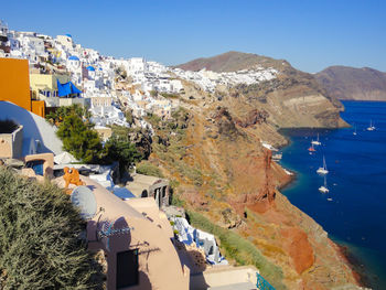 View of aegean seas from thira