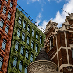 Low angle view of building against sky