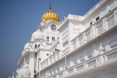 View of details of architecture inside golden temple - harmandir sahib in amritsar, punjab, india