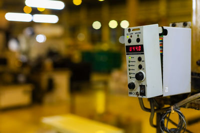 Close-up of machine