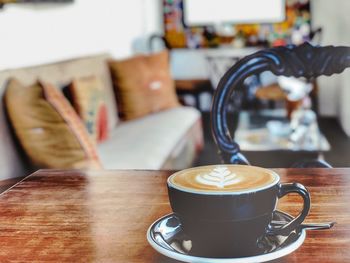 Close-up of coffee on table