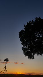 Low angle view of silhouette trees against sky during sunset