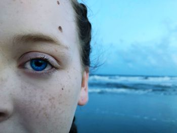 Close-up portrait of woman