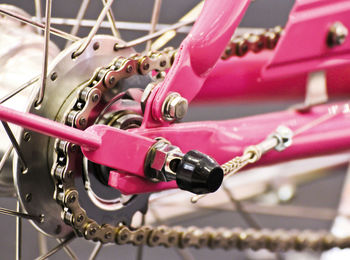 Close-up of bicycle on road